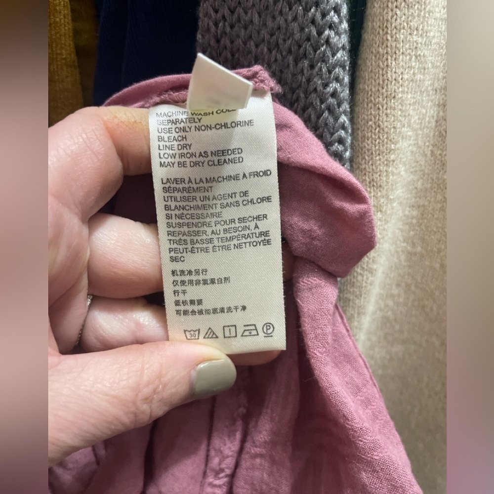 Free People Ari Mini Dress L Dried Currant Pink Crochet Smocked Boho - Picture 8 of 9